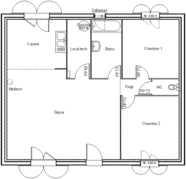 Plan de maison 100 000 euros