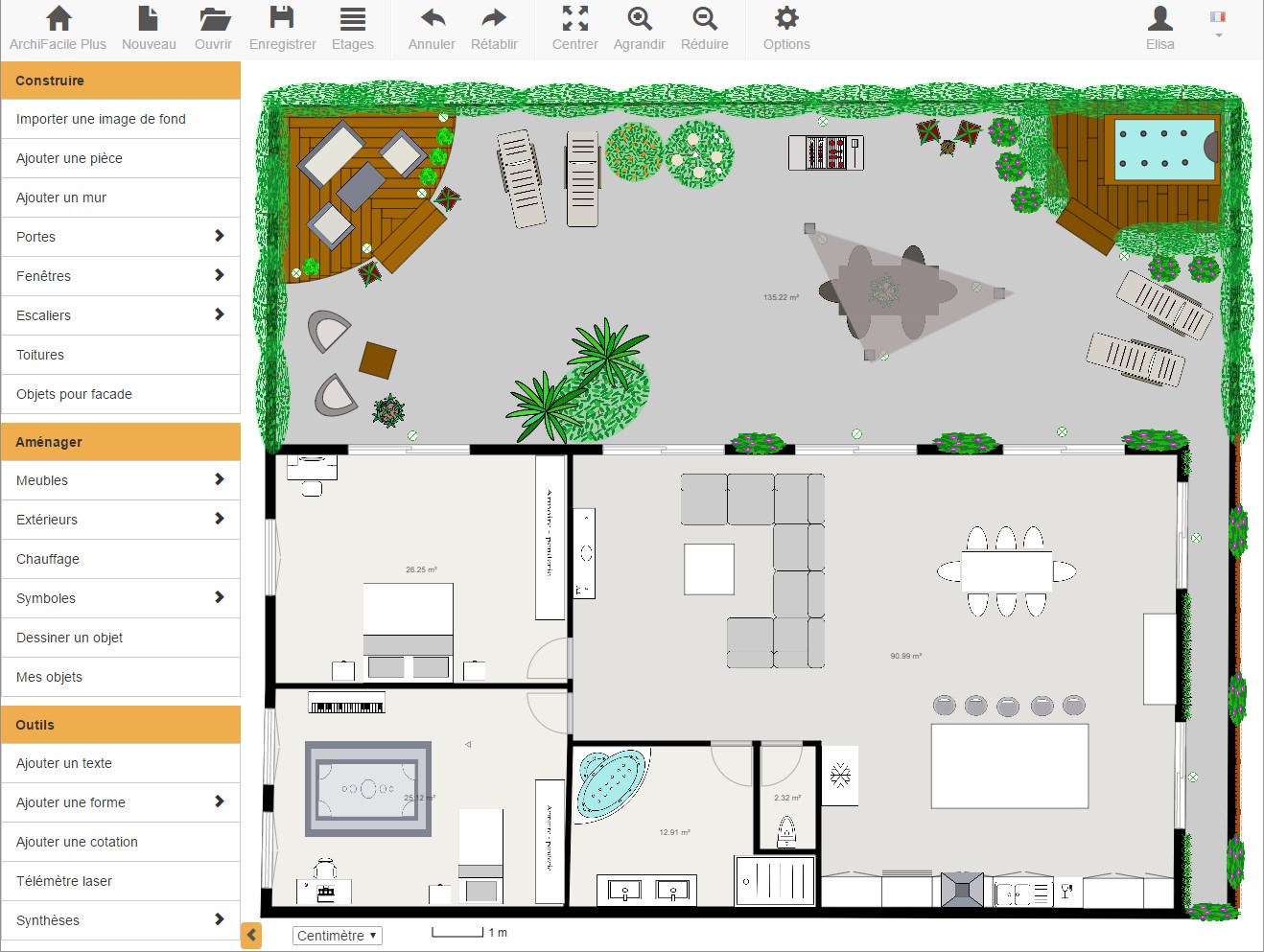 Plan de maison avec photo