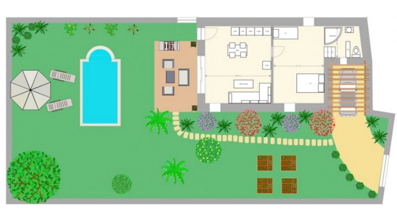 Plan de maison sur terrain de 100m2