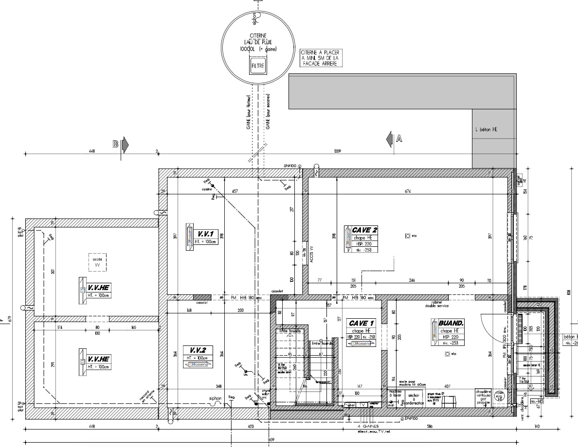 Plan de maison surélevée