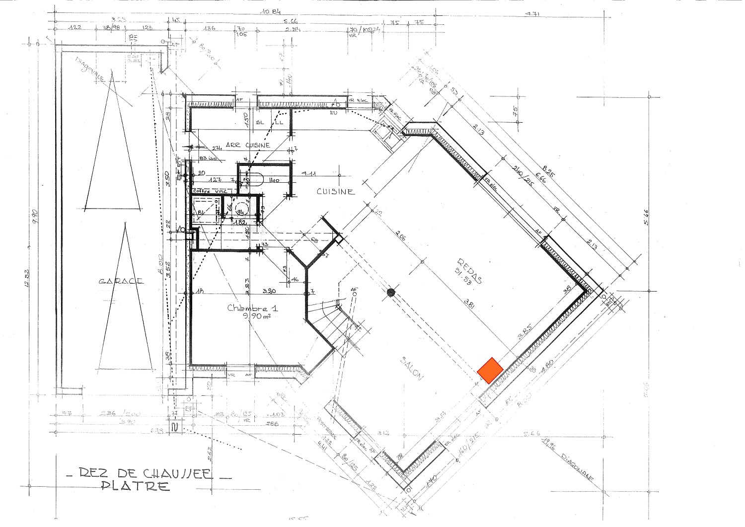 Plan de masse vieille maison
