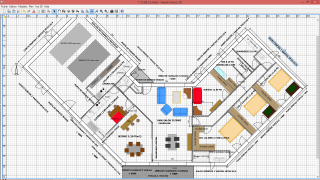 Plan maison plain pied landes