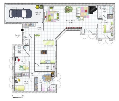 Cherche plan de maison plain pied