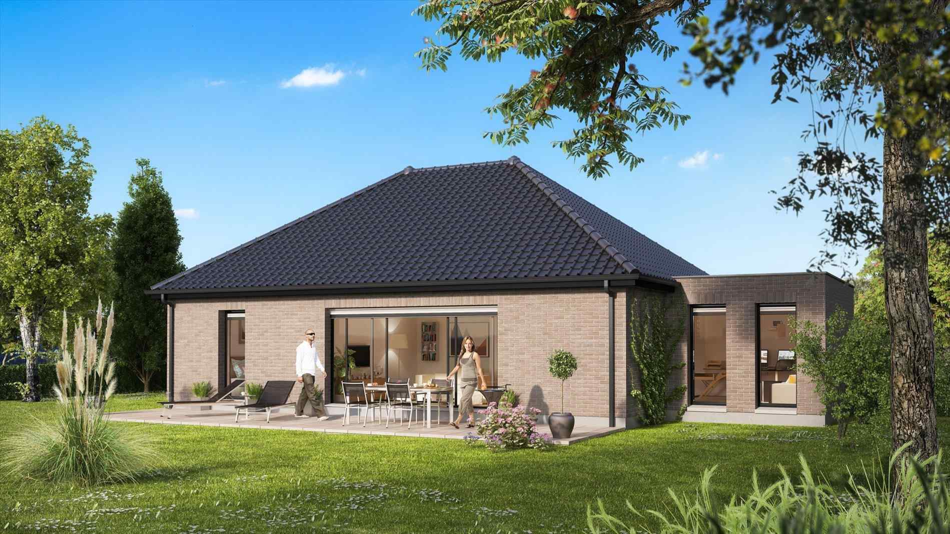 Plan maison plain pied toit 4 pans
