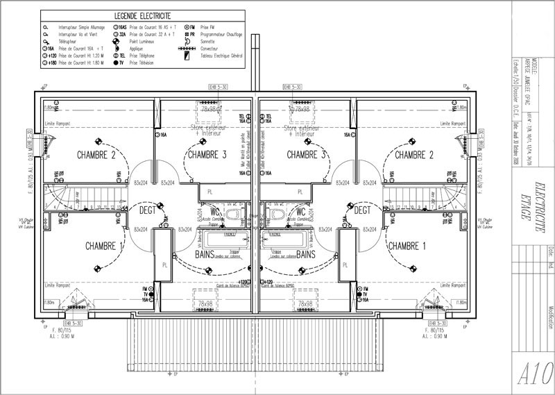 Plan d étage de maison