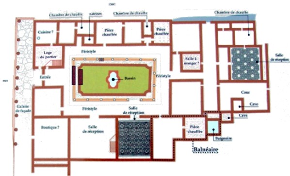 Plan de la maison romaine
