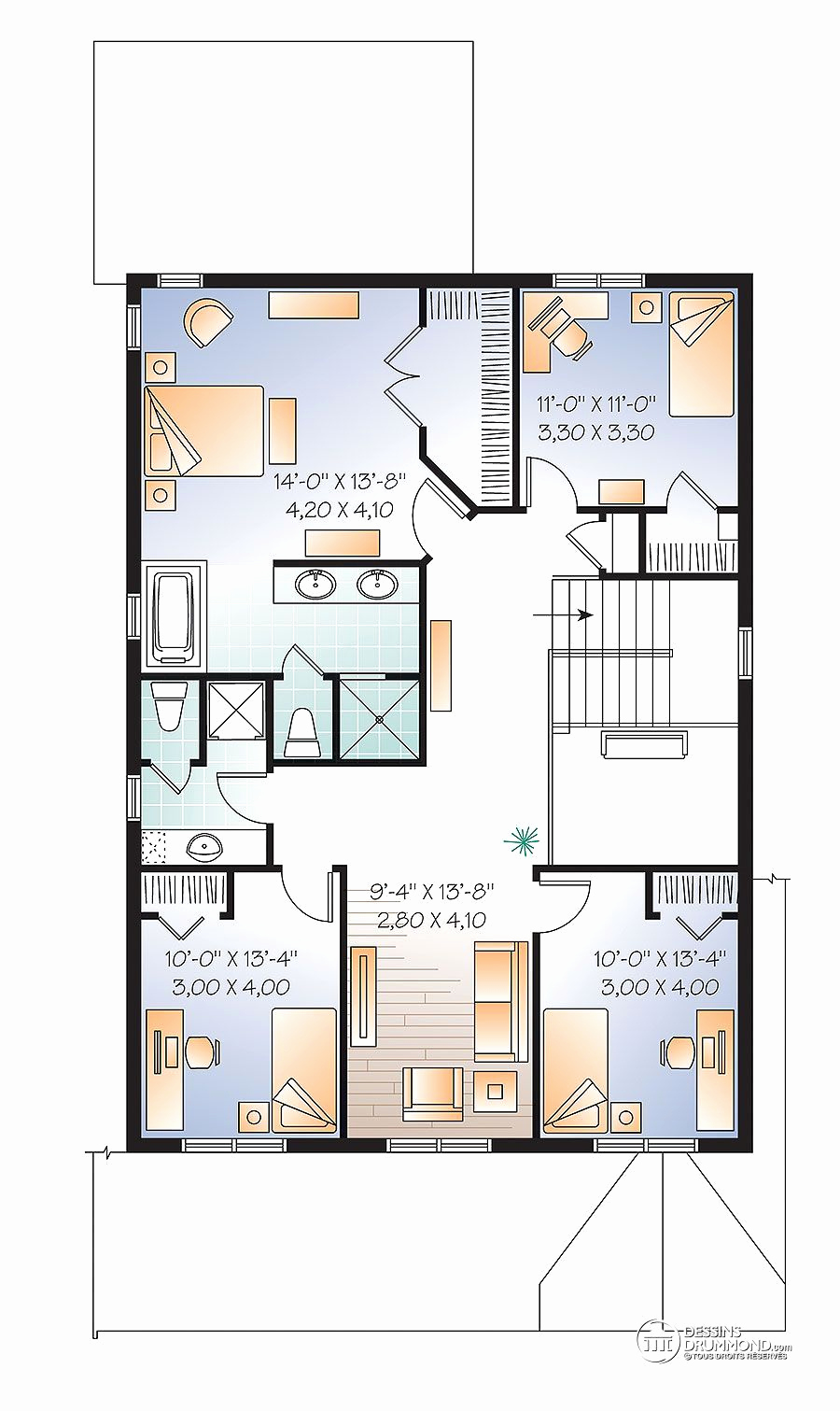 Plan de maison 3 facades