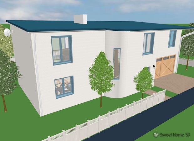 Plan de maison moderne sweet home 3d