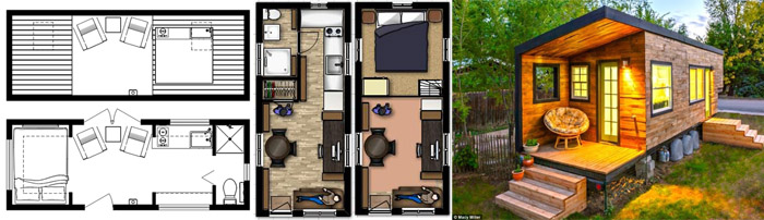 Plan de maison sur roue