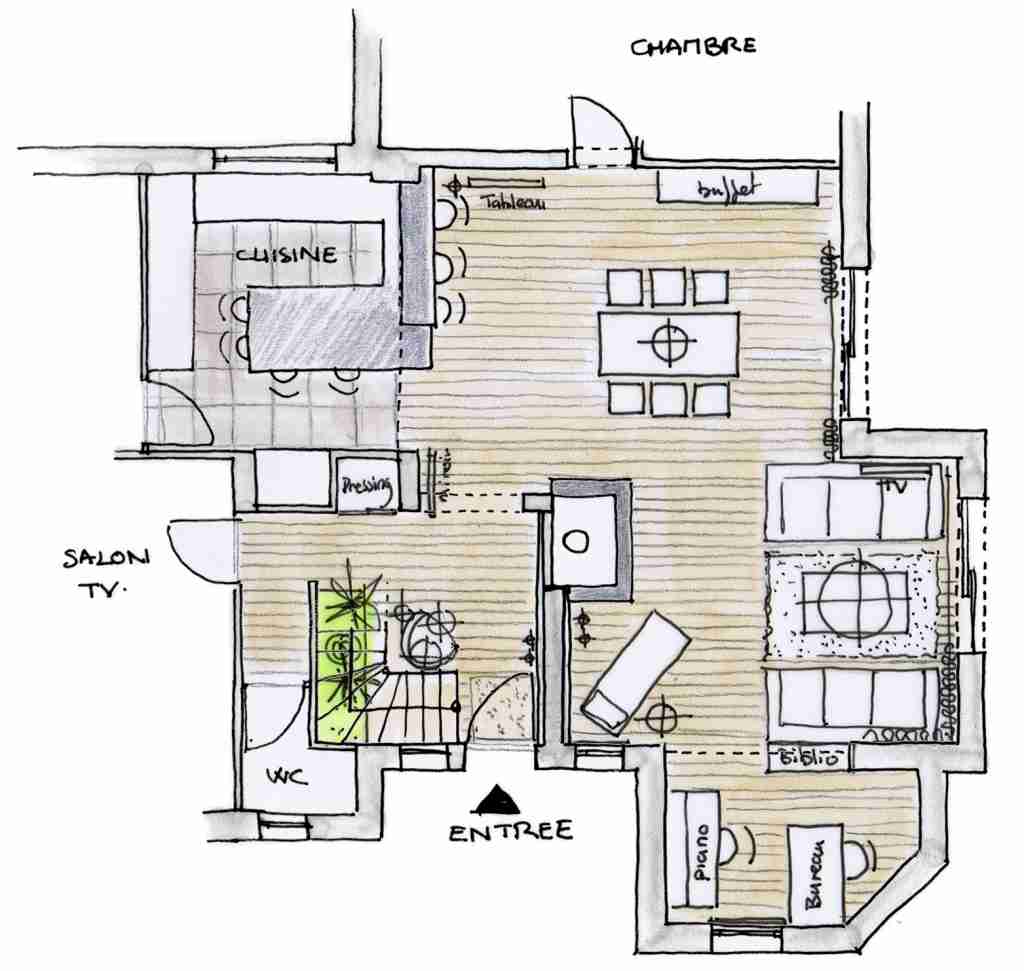 Plan intérieur de maison