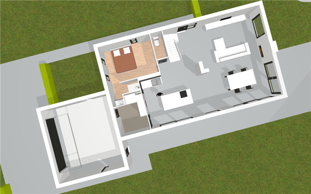 Plan de maison vue de haut