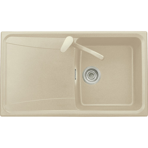 Evier 2 bacs resine beige
