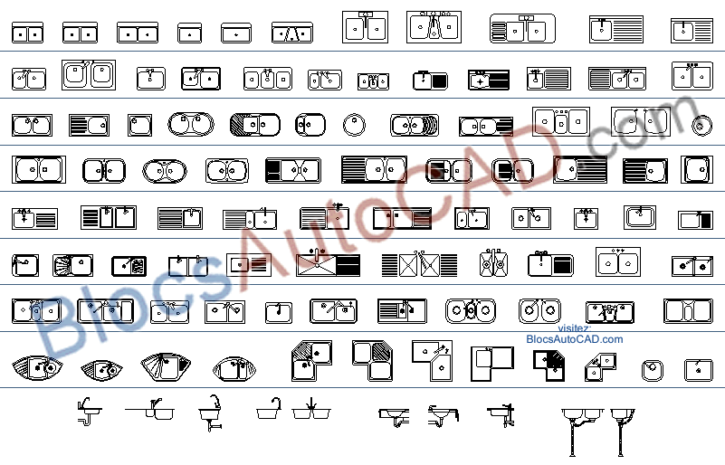 Evier autocad
