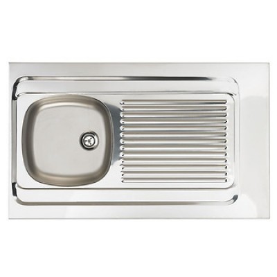 Evier en inox frappe