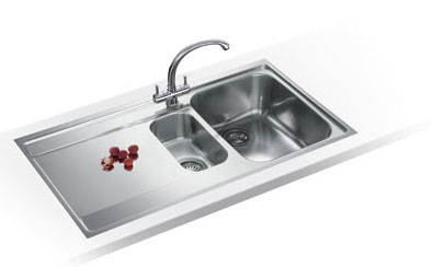 Evier inox 1.5 bacs