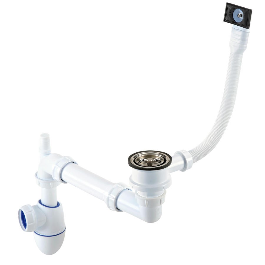 Siphon evier inox