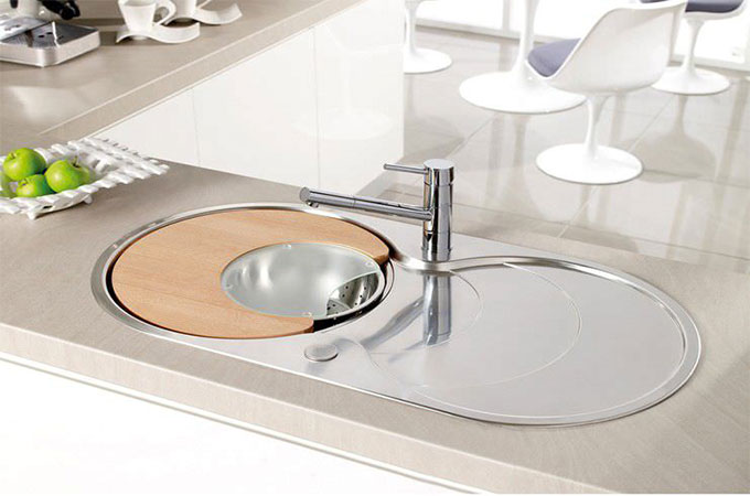 Evier ovale inox