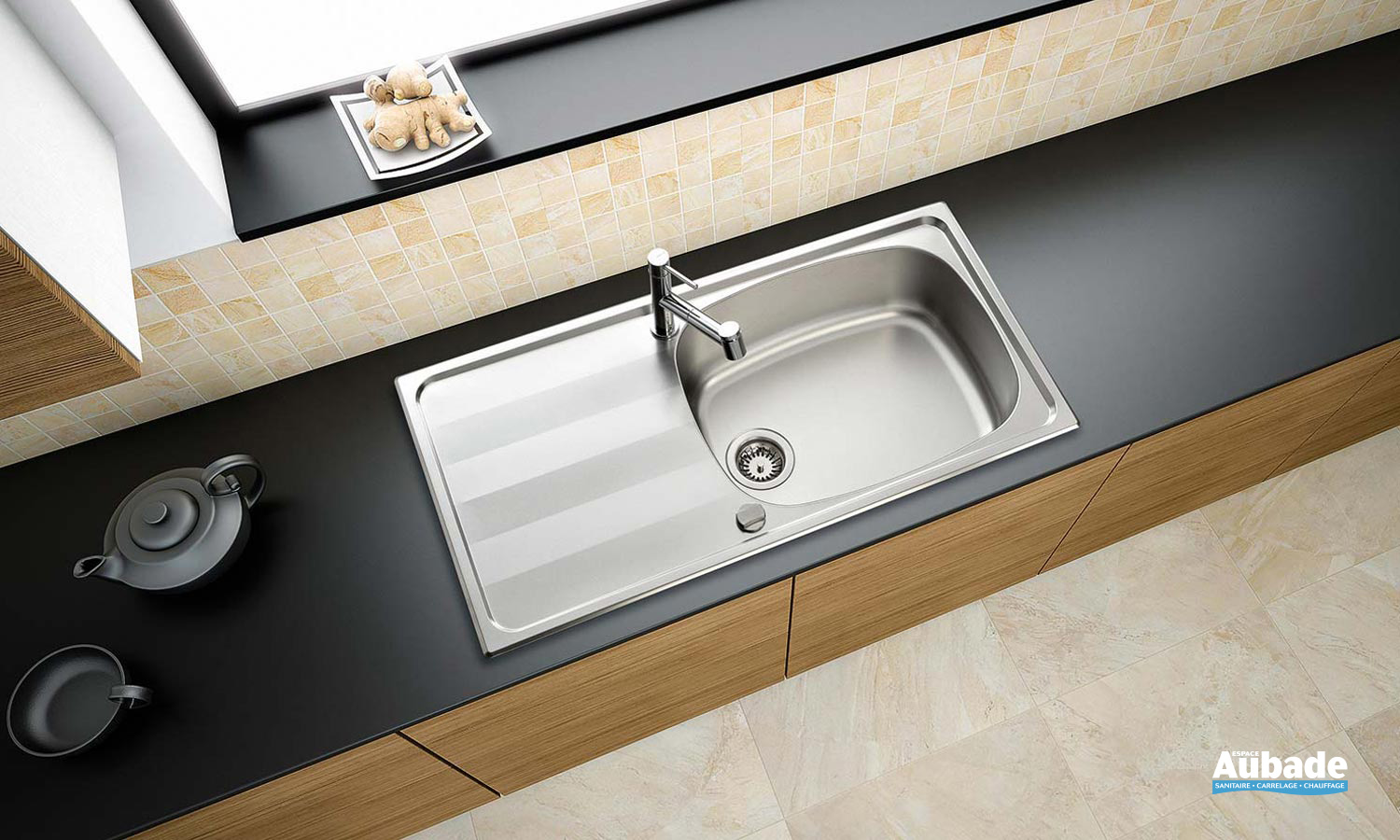 Evier inox bologna