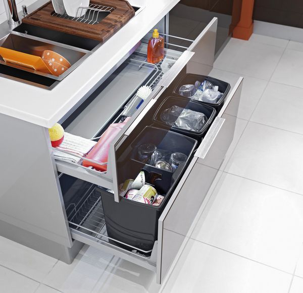 Tiroir poubelle sous evier ikea