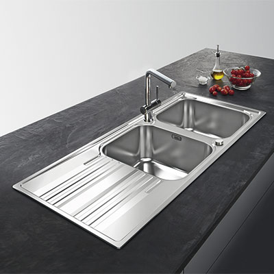Evier timbre en inox