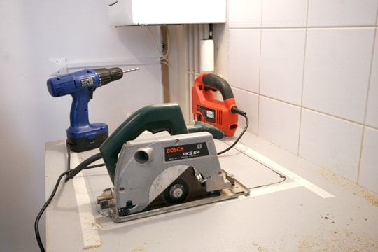 Decoupe plan de travail evier ikea
