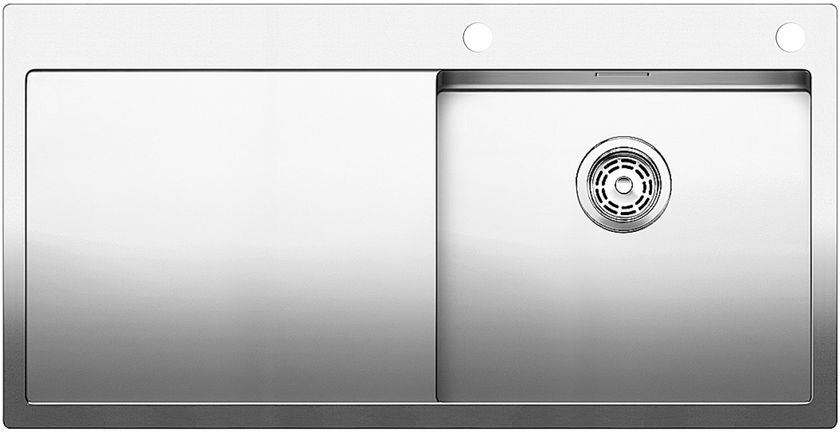 Evier inox 1 bac blanco