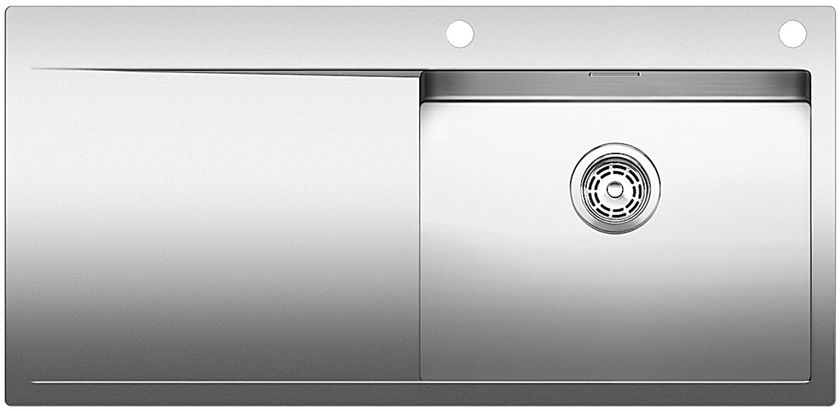 Evier inox grande cuve blanco