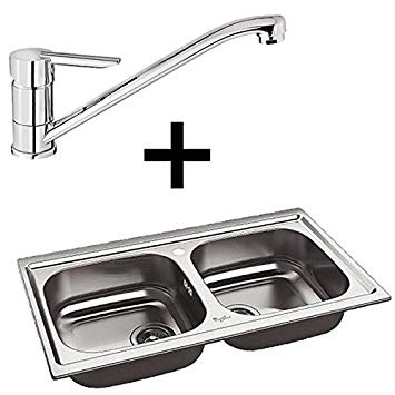 Evier inox trou robinet