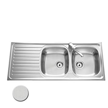 Evier cuve ronde inox nid d'abeille