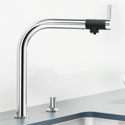 Evier blanco inox brosse