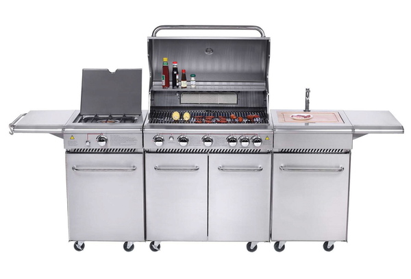 Barbecue gaz inox avec evier
