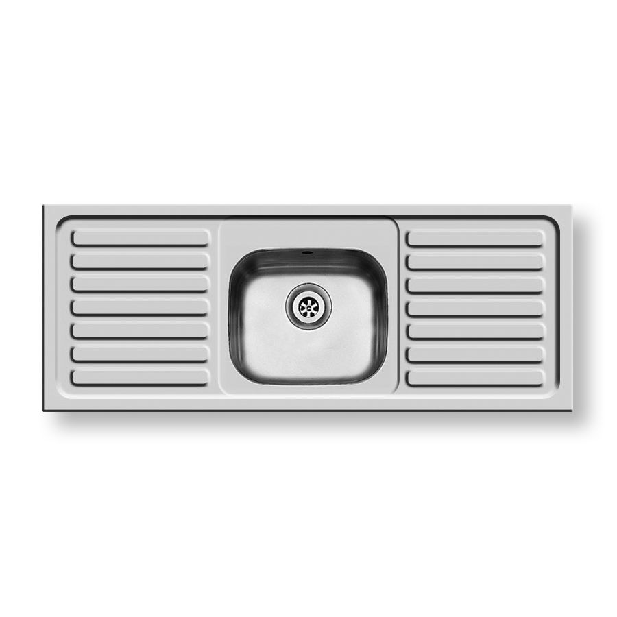 Evier inox 2 bacs amaltia