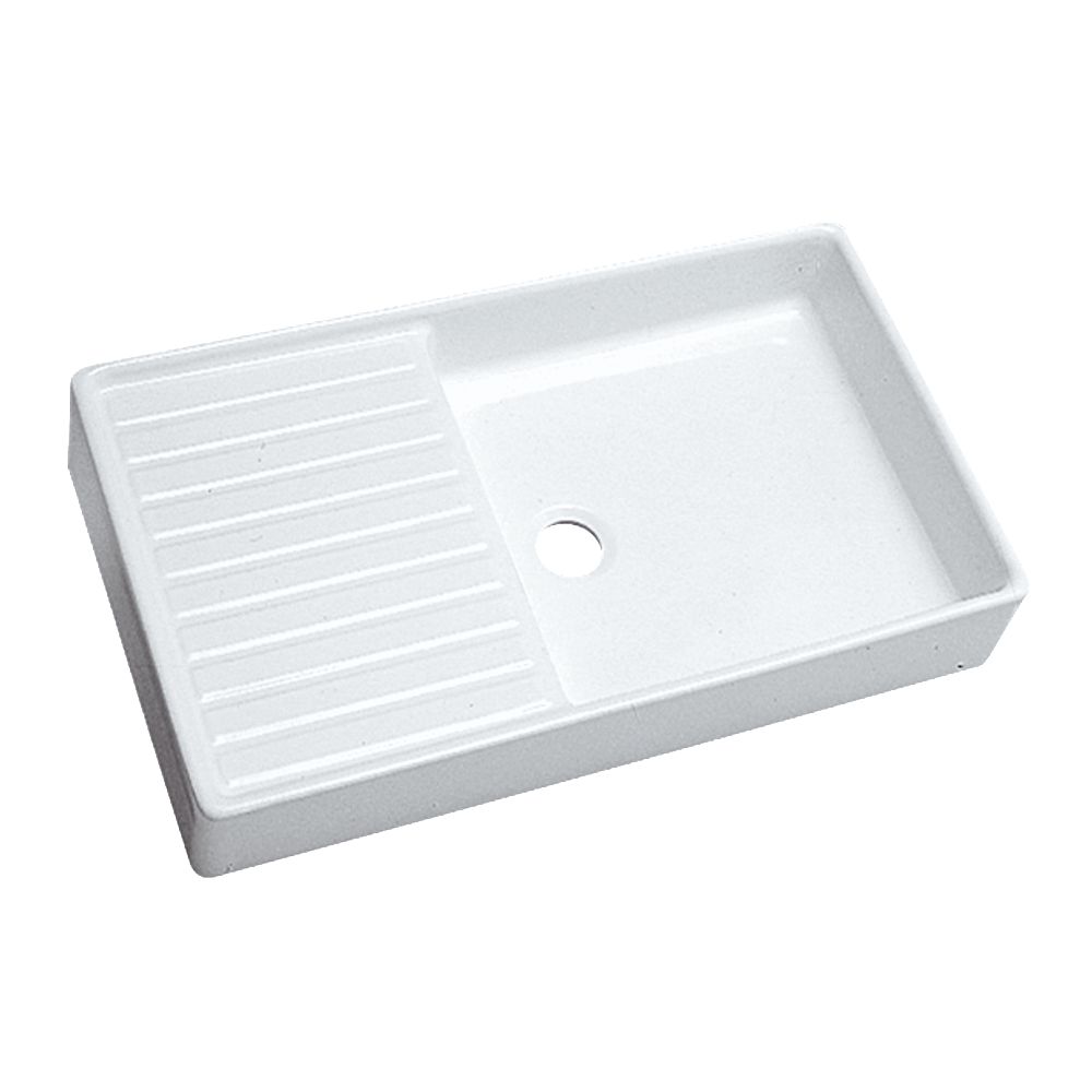 Evier en gres blanc 1 bac