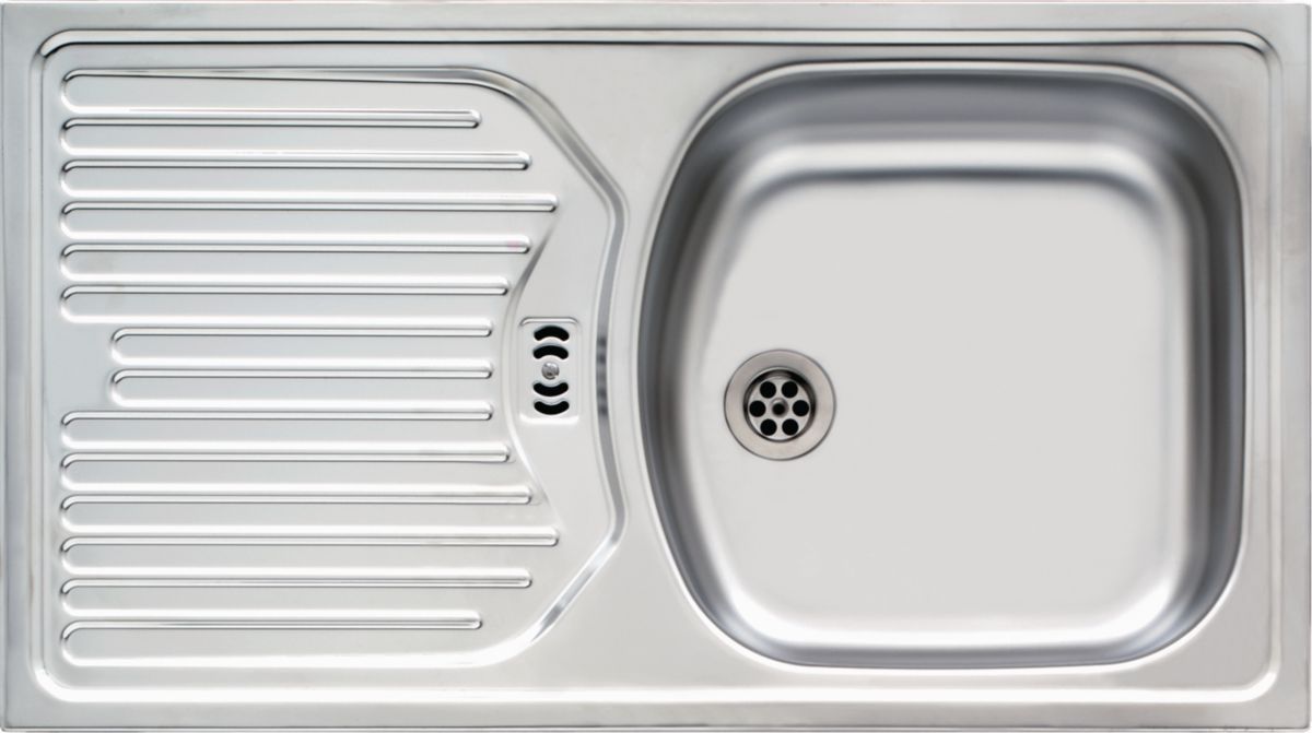 Evier inox percé