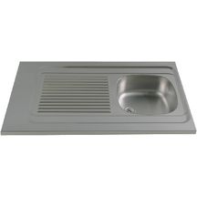 Evier inox 120 cm 1 bac