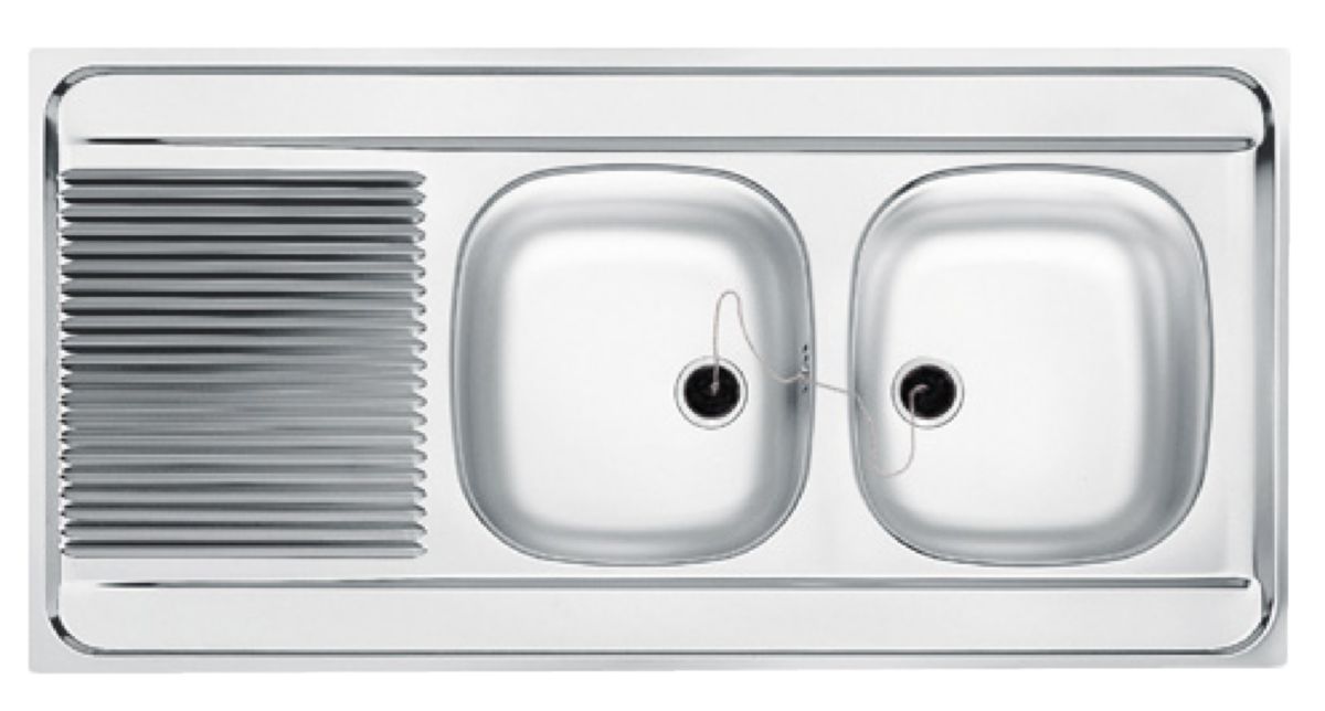 évier 2 bacs en inox