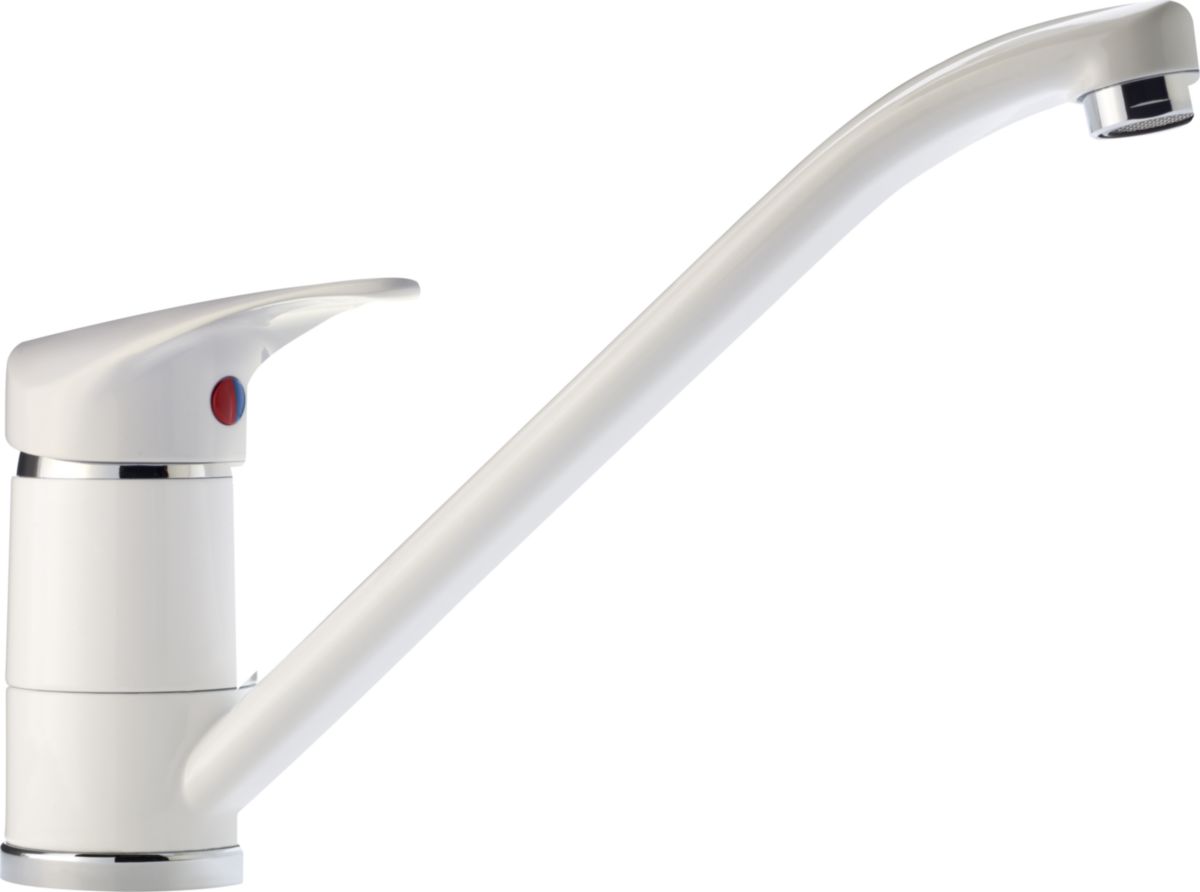 Robinet evier blanc