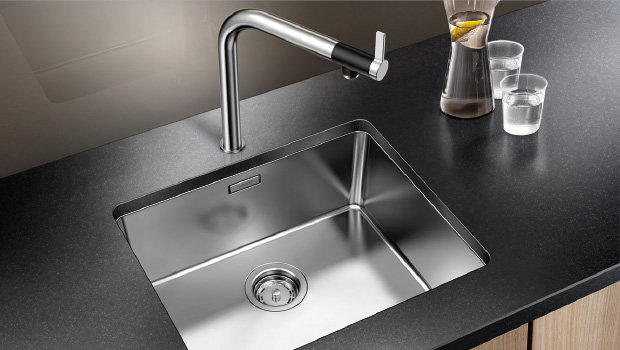 évier blanco inox
