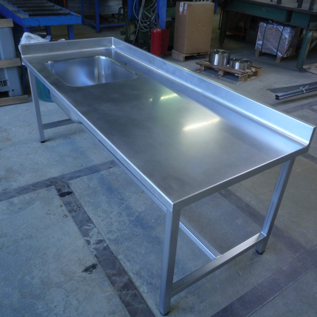 Table evier inox