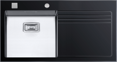 Evier en inox noir