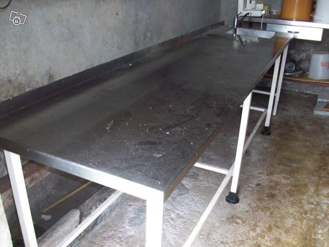 Table inox avec evier