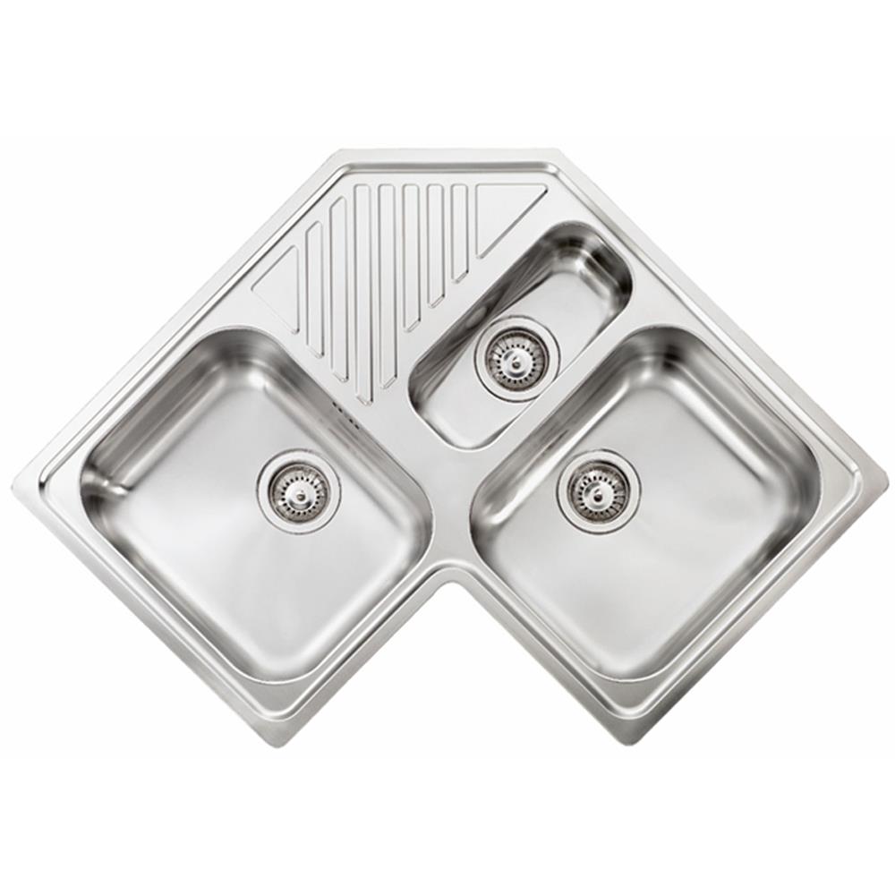 Evier inox 2 bacs d angle