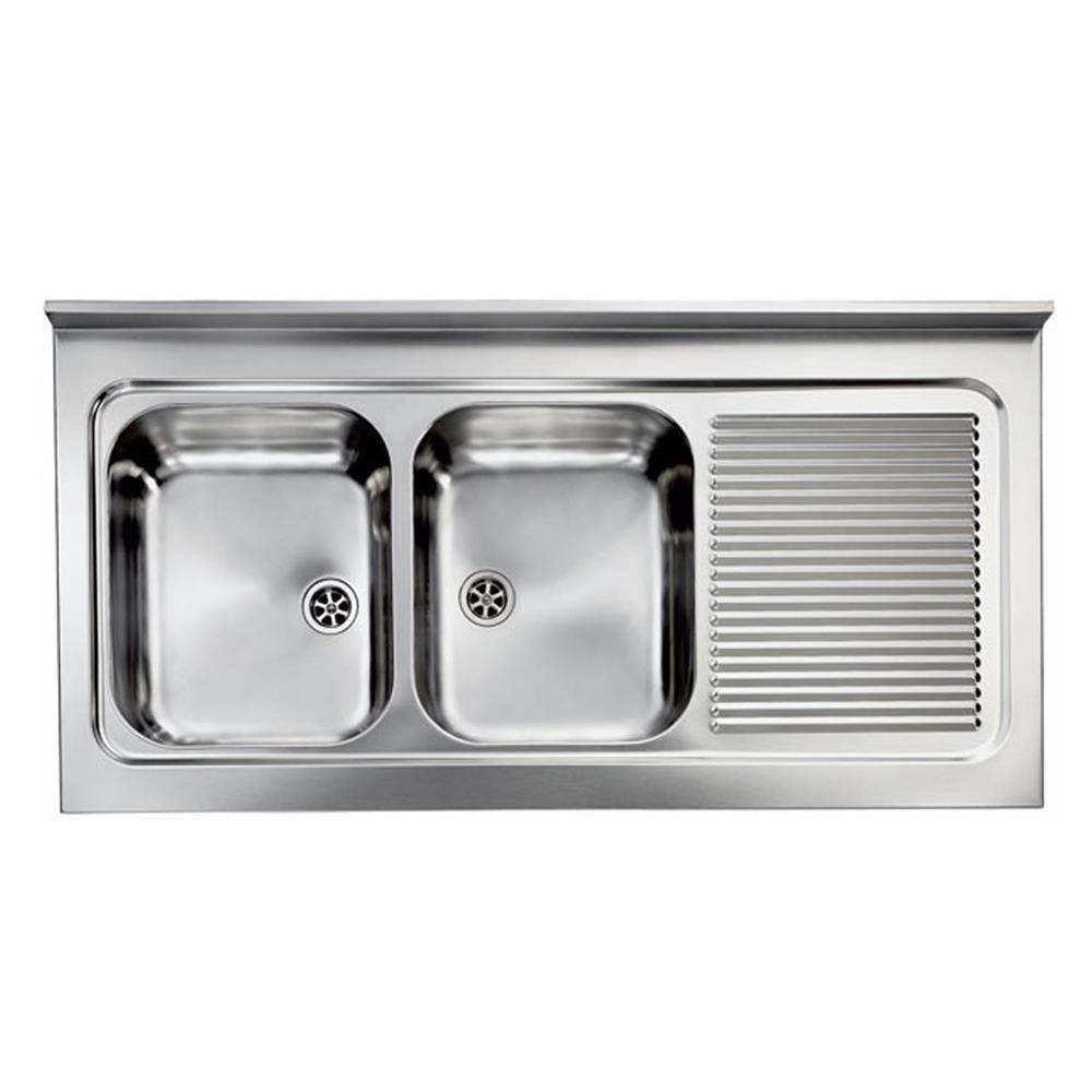 Evier inox 120 2 bacs