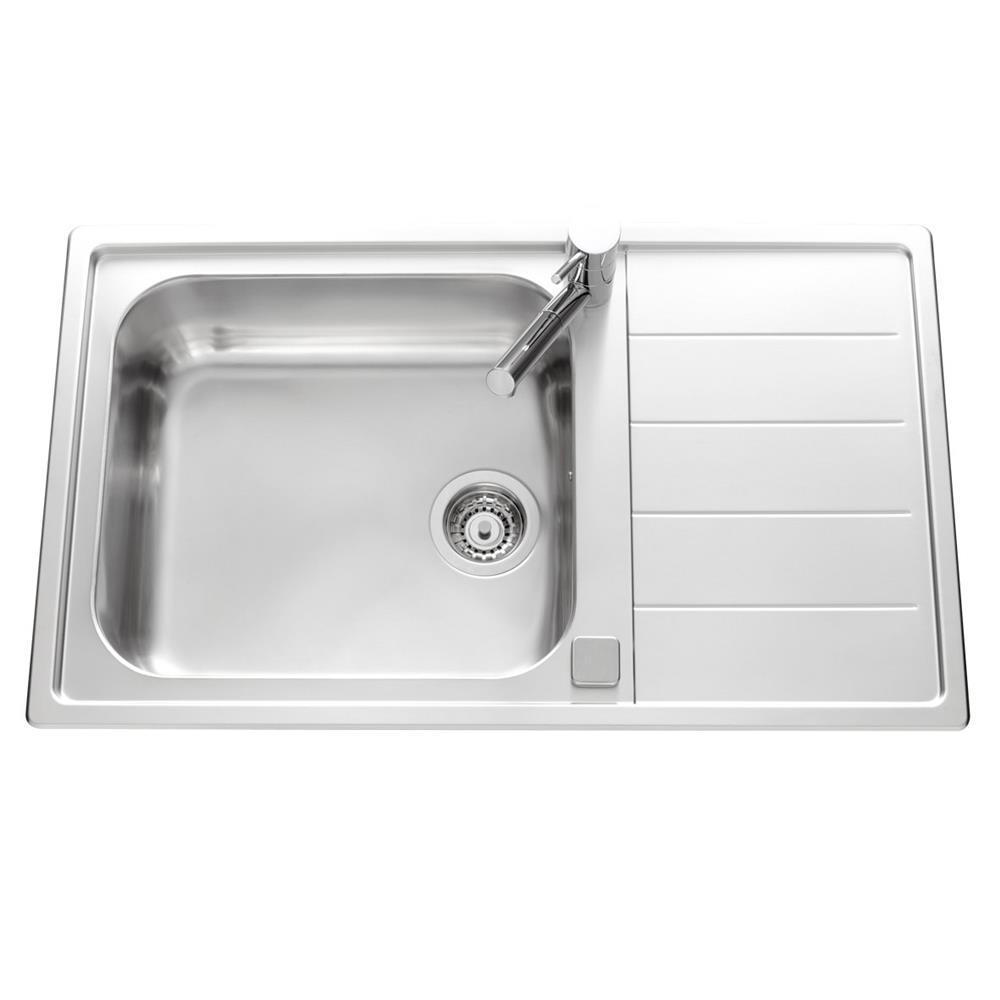 Evier inox 1 bac 1 égouttoir