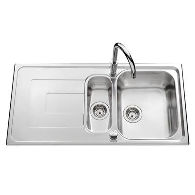 Evier inox un bac et demi