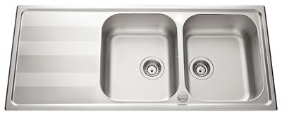 Evier inox avec accessoires