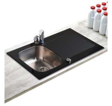 Evier noir inox