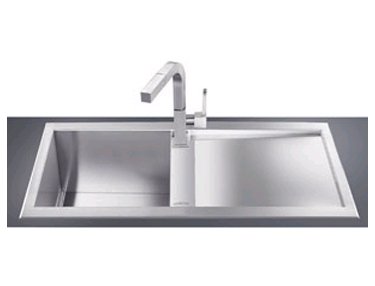 Evier inox encastrable smeg