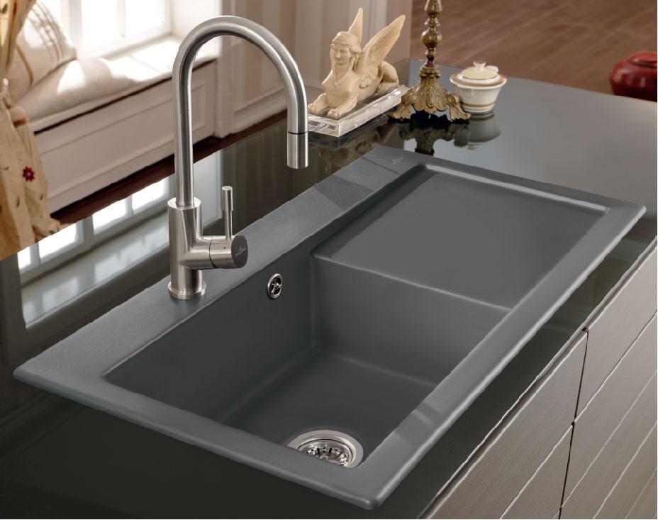 Evier villeroy et boch noir