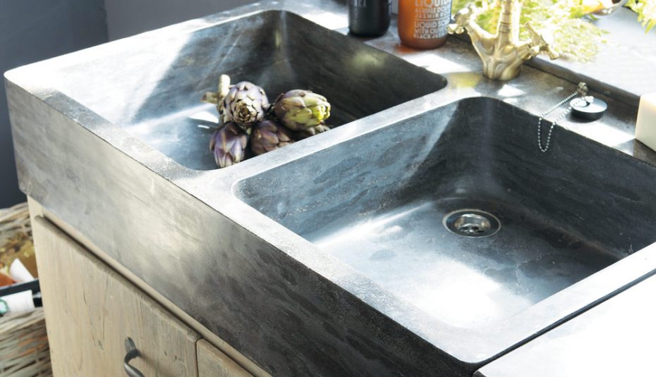 Evier inox vintage